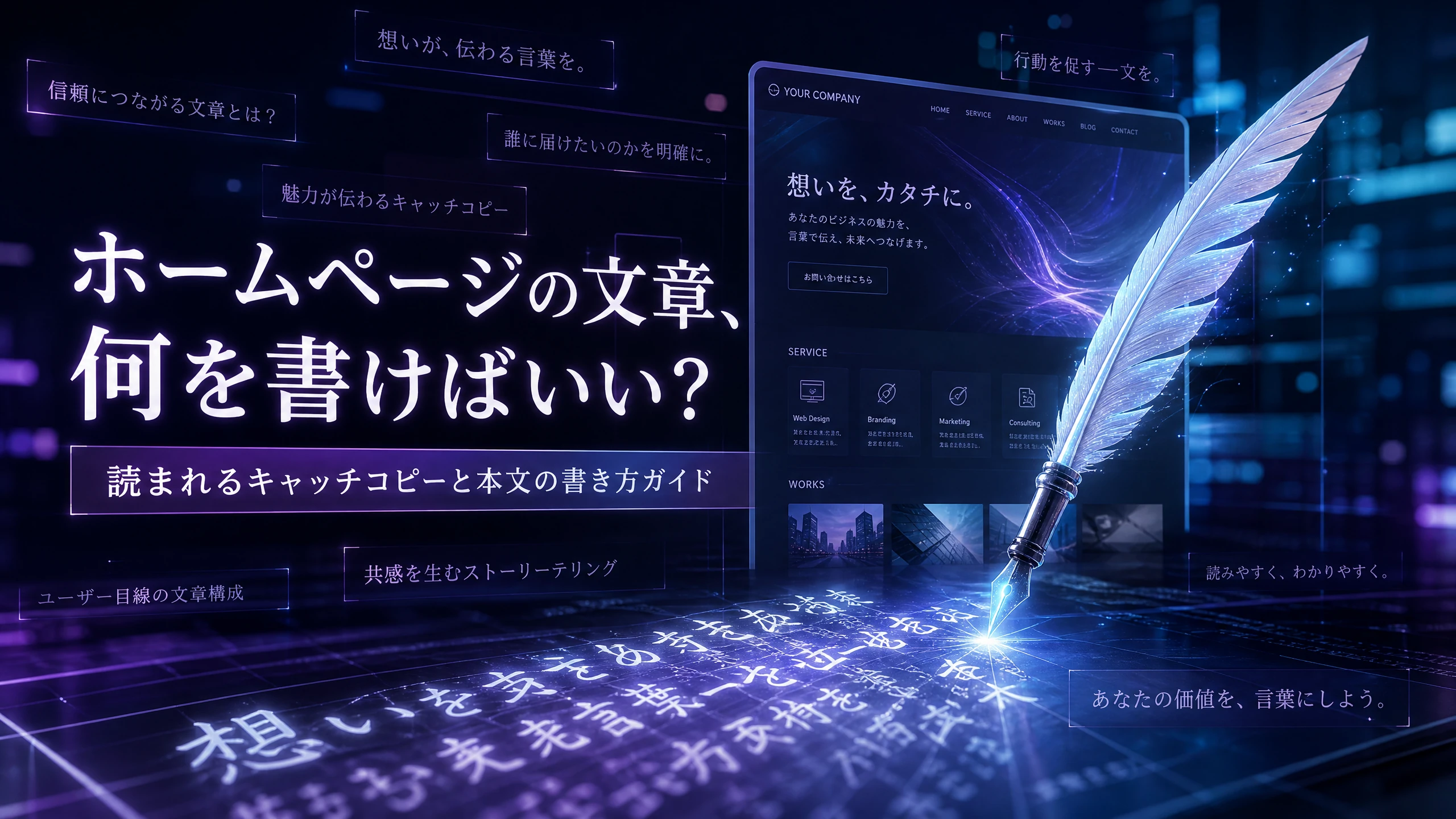 HPの文章、何を書けばいい？