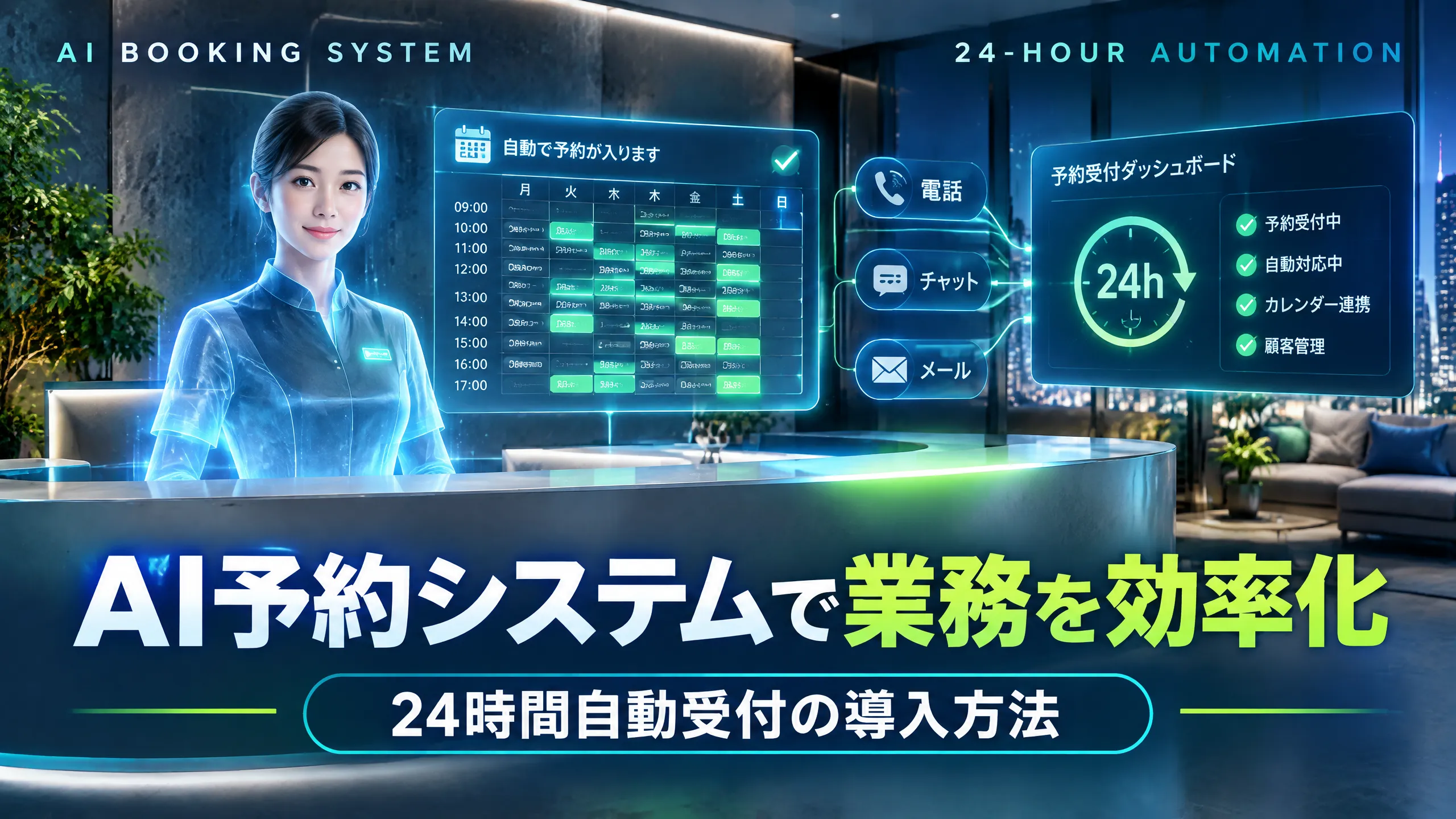 AI予約システムで業務を効率化｜24時間自動受付の導入方法