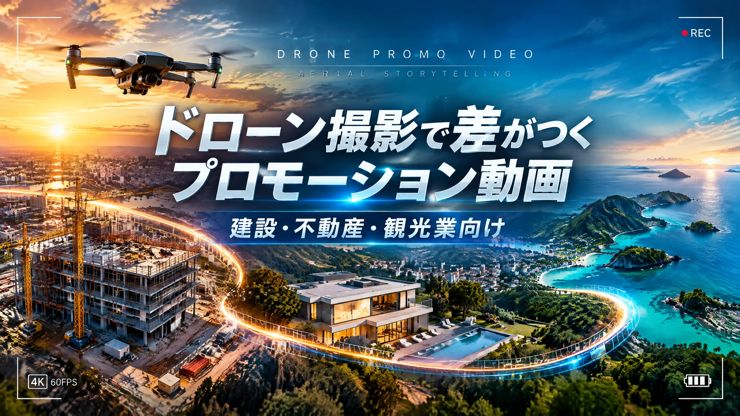 ドローン撮影で差がつくプロモーション動画｜建設・不動産・観光業向け