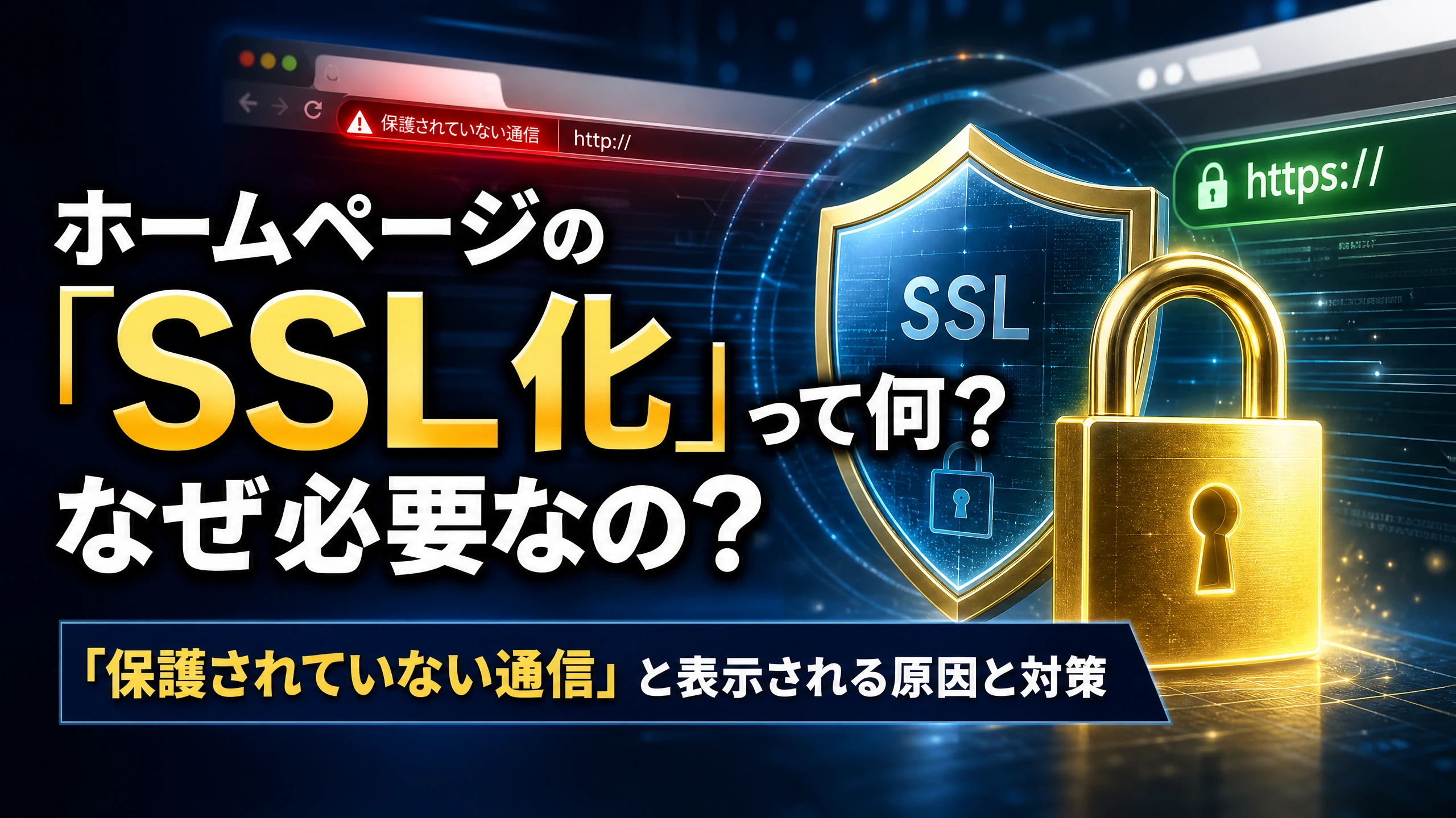 HPの「SSL化」って何？なぜ必要なの？